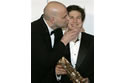 Harlan congratulates Guillaume Canet for being the youngest winner ever for Best Director.