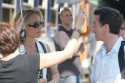 Harlan with Kristin Scott Thomas (left) and Francois Cluzet
